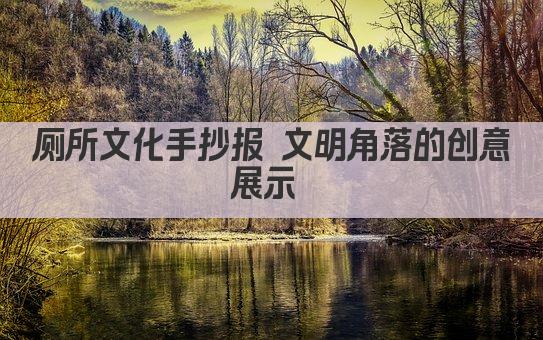 厕所文化手抄报 文明角落的创意展示 